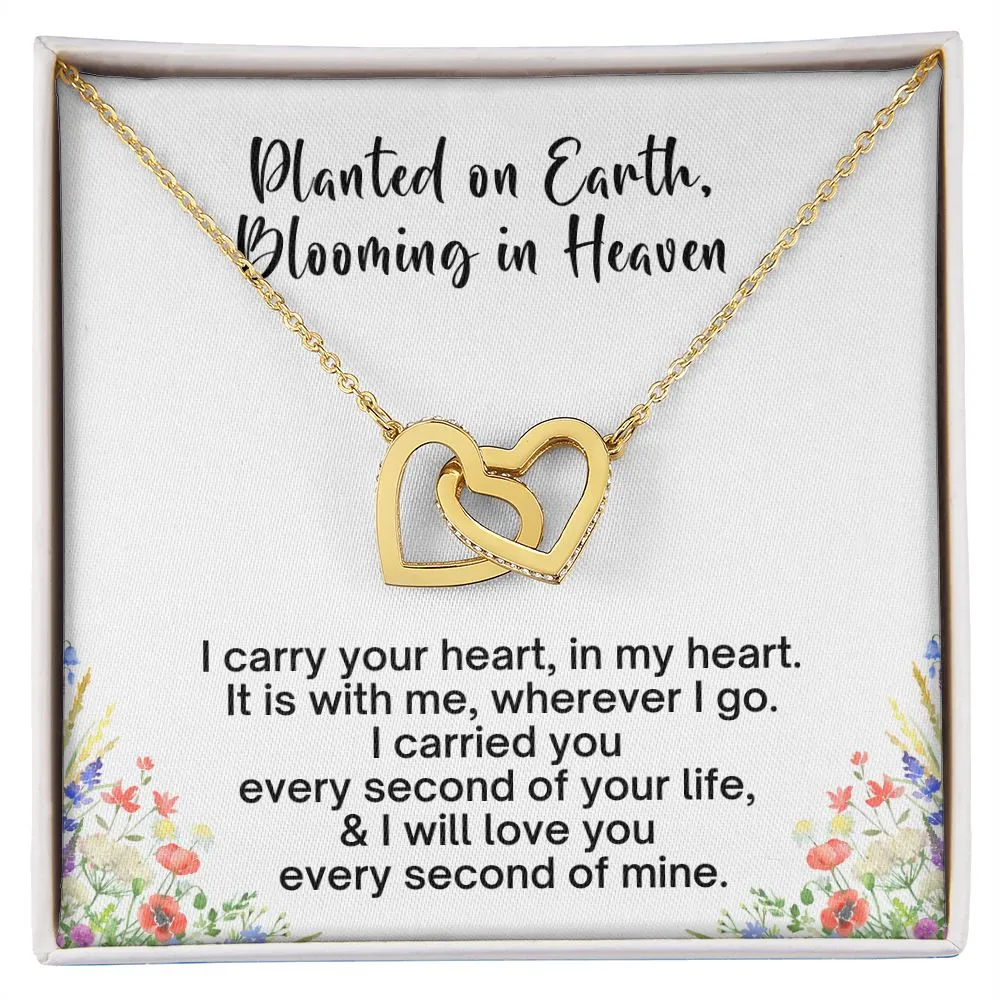 Miscarriage Gift | Infant Loss Memorial Keepsake | Stillborn Baby Interlocking Hearts Necklace