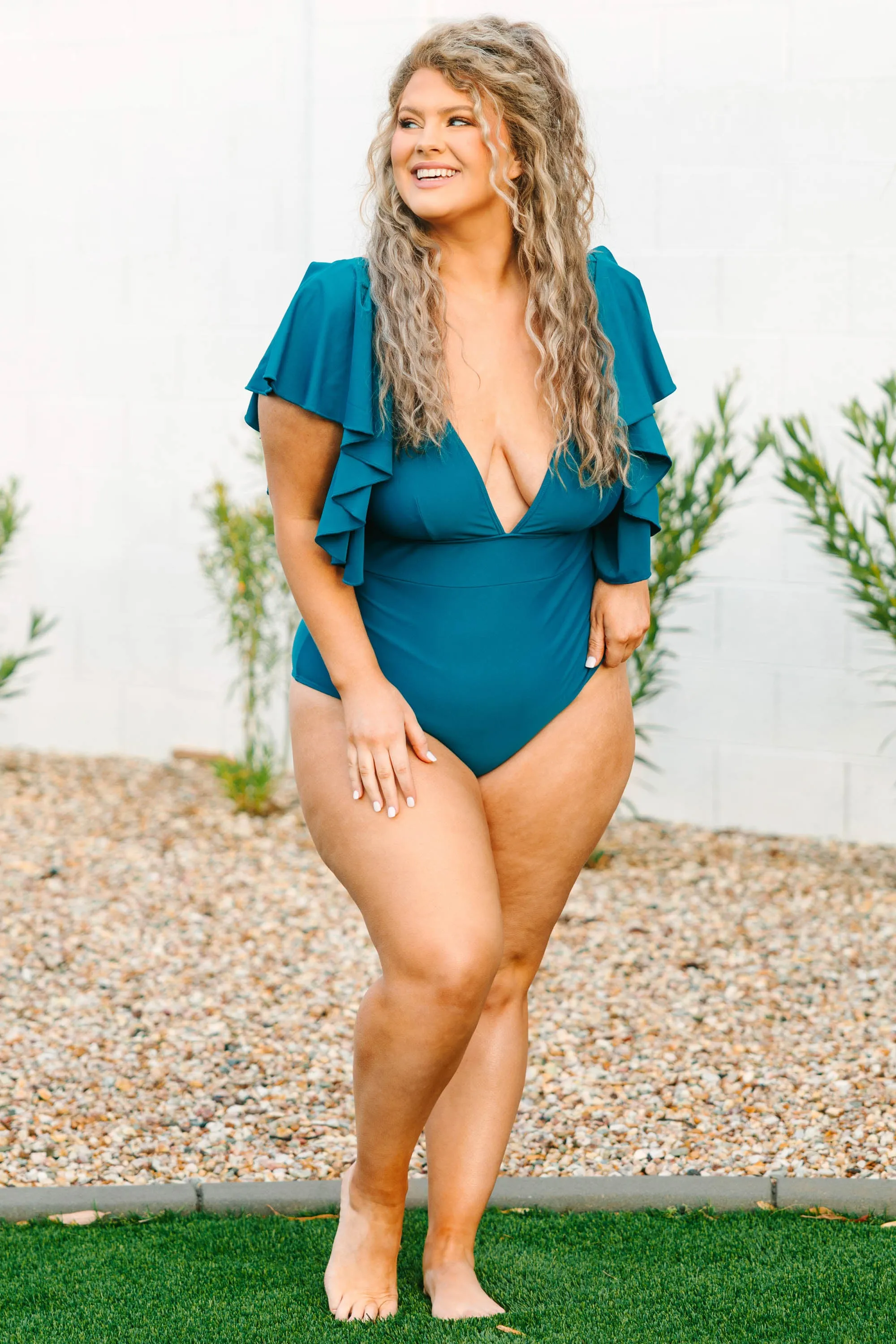 My Heart Is In Hawaii Swimsuit, Teal