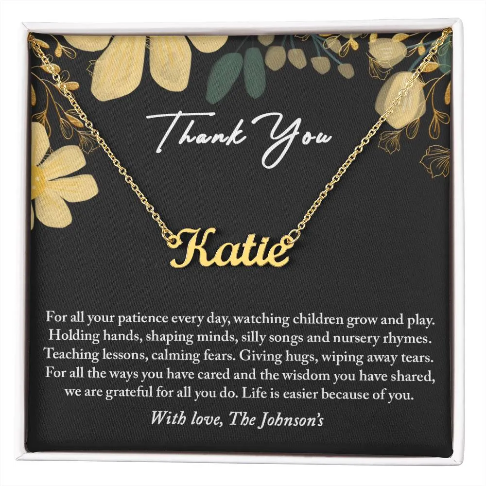 Nanny Gift, Babysitter Gift, Daycare Teacher Gift, Preschool Teacher Gift, Gift for Babysitter, Gift for Caregiver, Thank You Gift