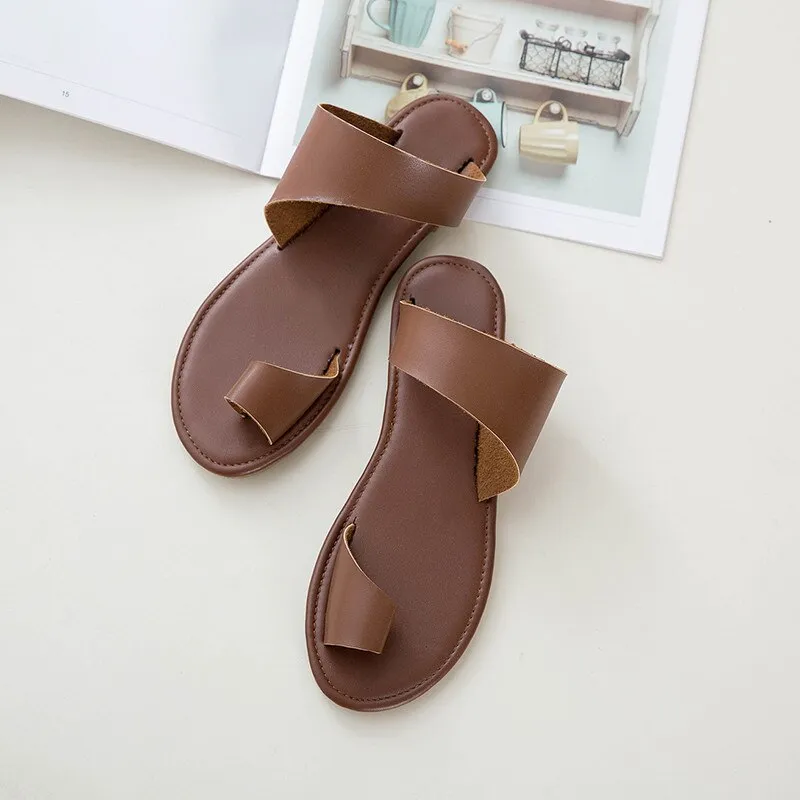 New Shoes Women Summer Flip Flops Casual Slippers Low Heel Beach Open Toe Shoes Slippers for Women Sapato Feminino