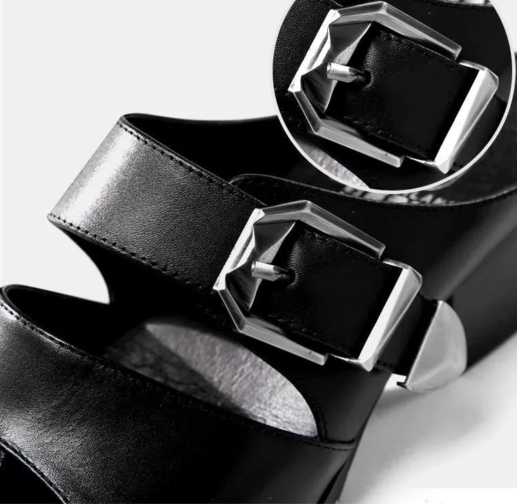 New Summer Men Slippers High Heels Genuine Leather Pointed Toe 5CM Height Increase Men Shoes Casual Fashion Trend Outside Slides