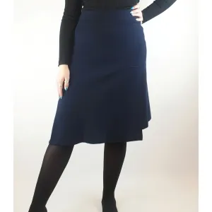 Nikel and Sole navy 100% merino wool knit skirt with elastic waist band size M (best fits 12)