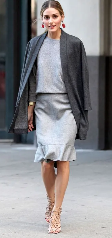 Paule Ka grey skirt Size 8UK