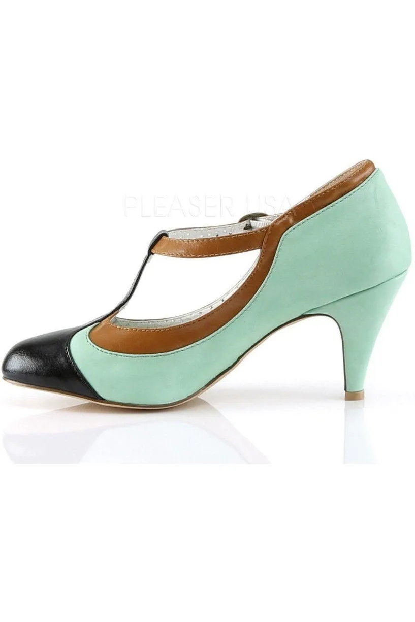 PEACH-03 Pump  | Green Faux Leather