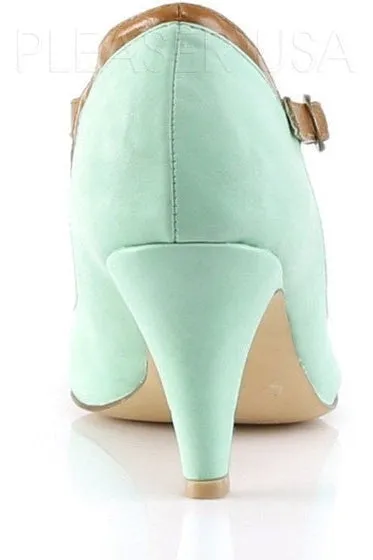 PEACH-03 Pump  | Green Faux Leather