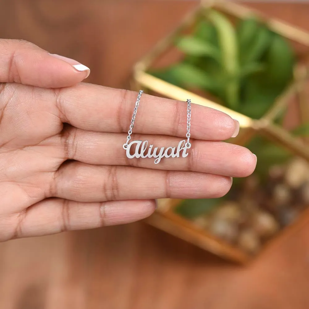 Personalized Name Necklace, with Custom Message Card