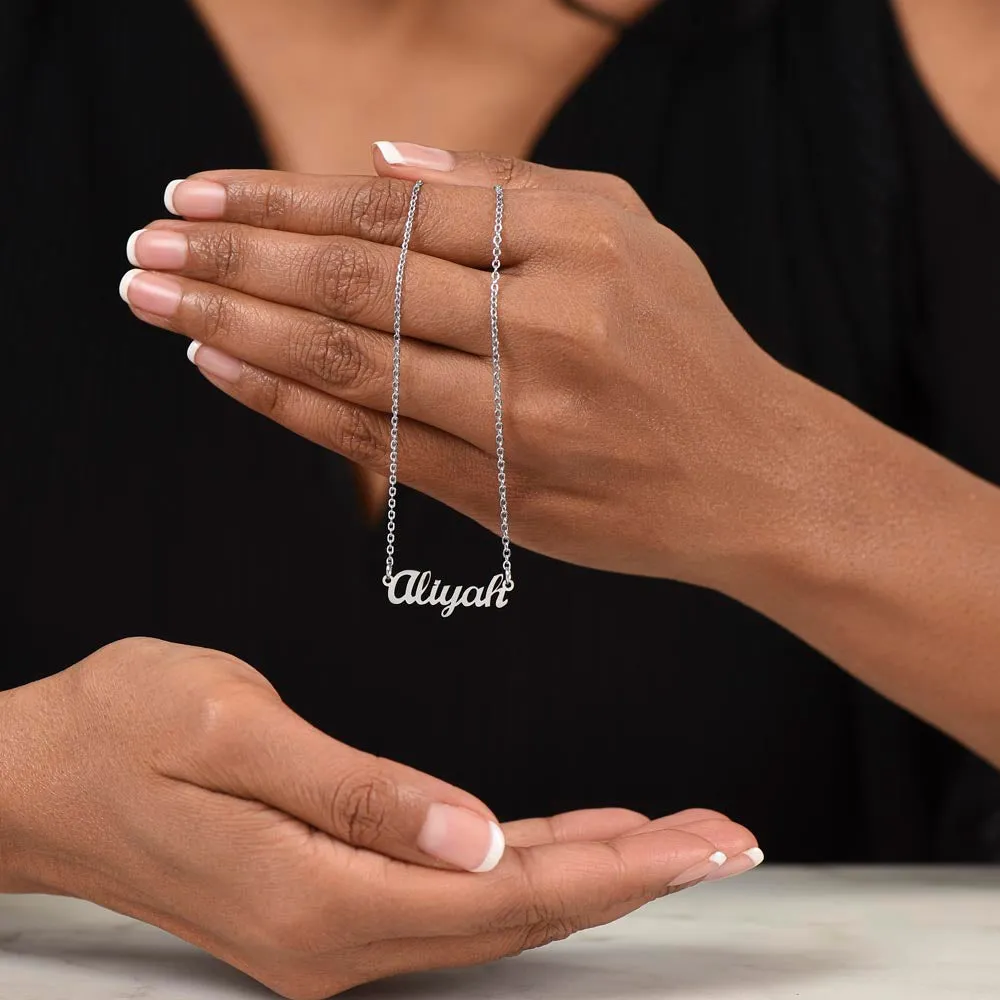 Personalized Name Necklace, with Custom Message Card