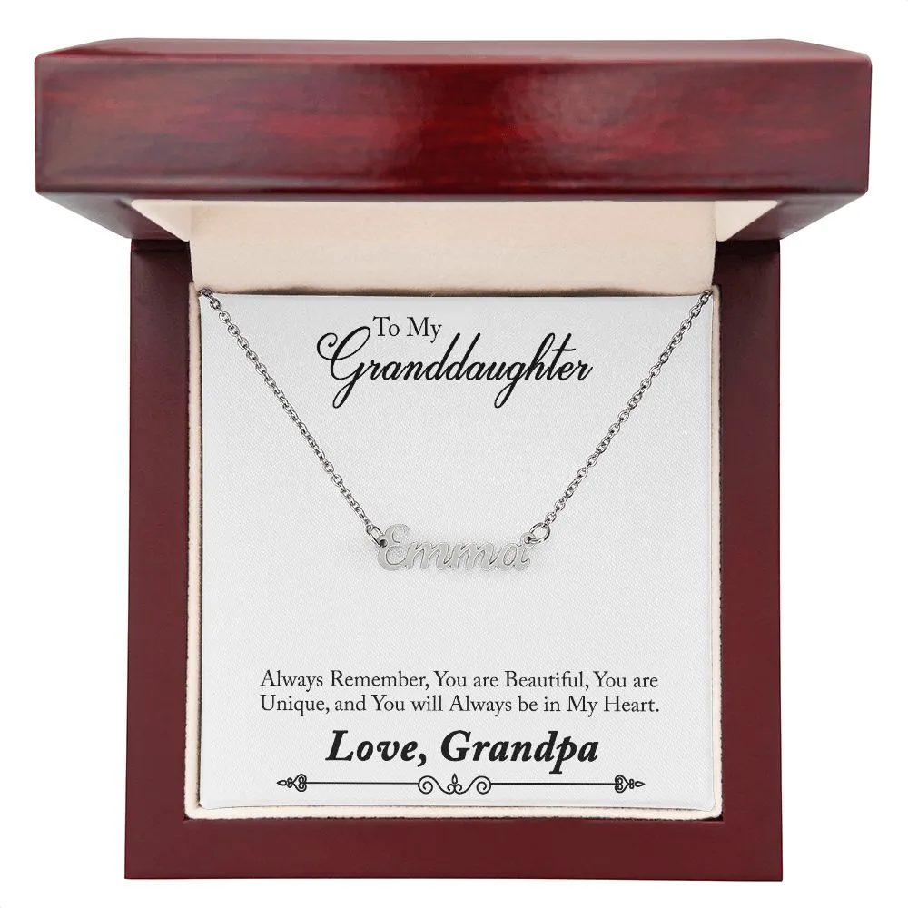 Personalized Name Necklace, with Custom Message Card