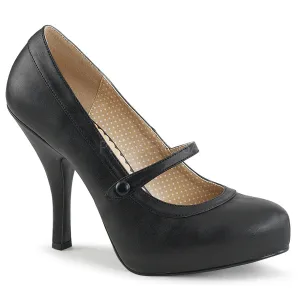 PINUP-01  Black Faux Leather