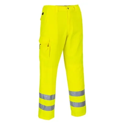 Portwest Hi-Vis Combat Work Trousers with Kneepad pockets  - E046