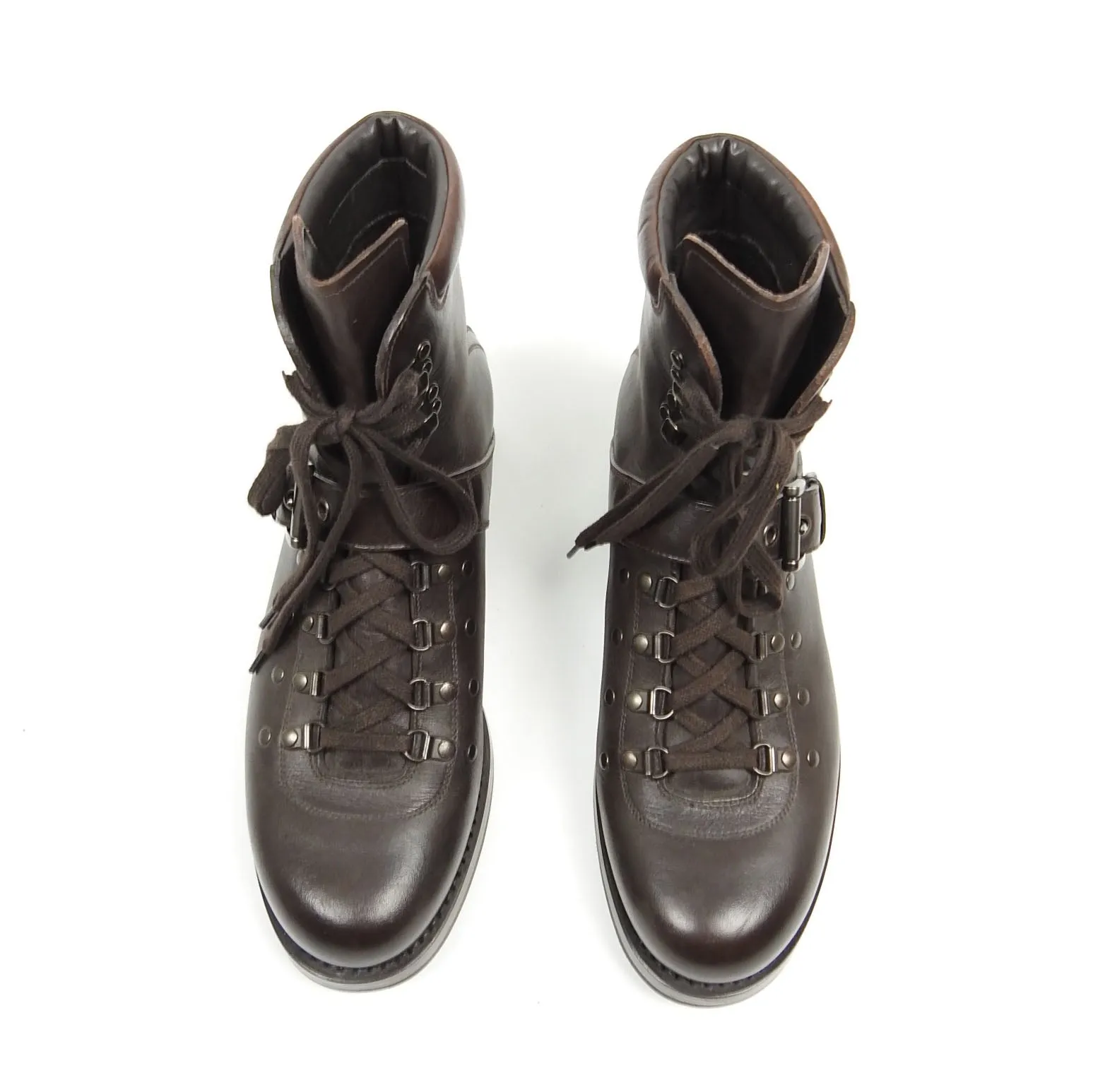 Prada Lined Hiking Boot Brown UK 7