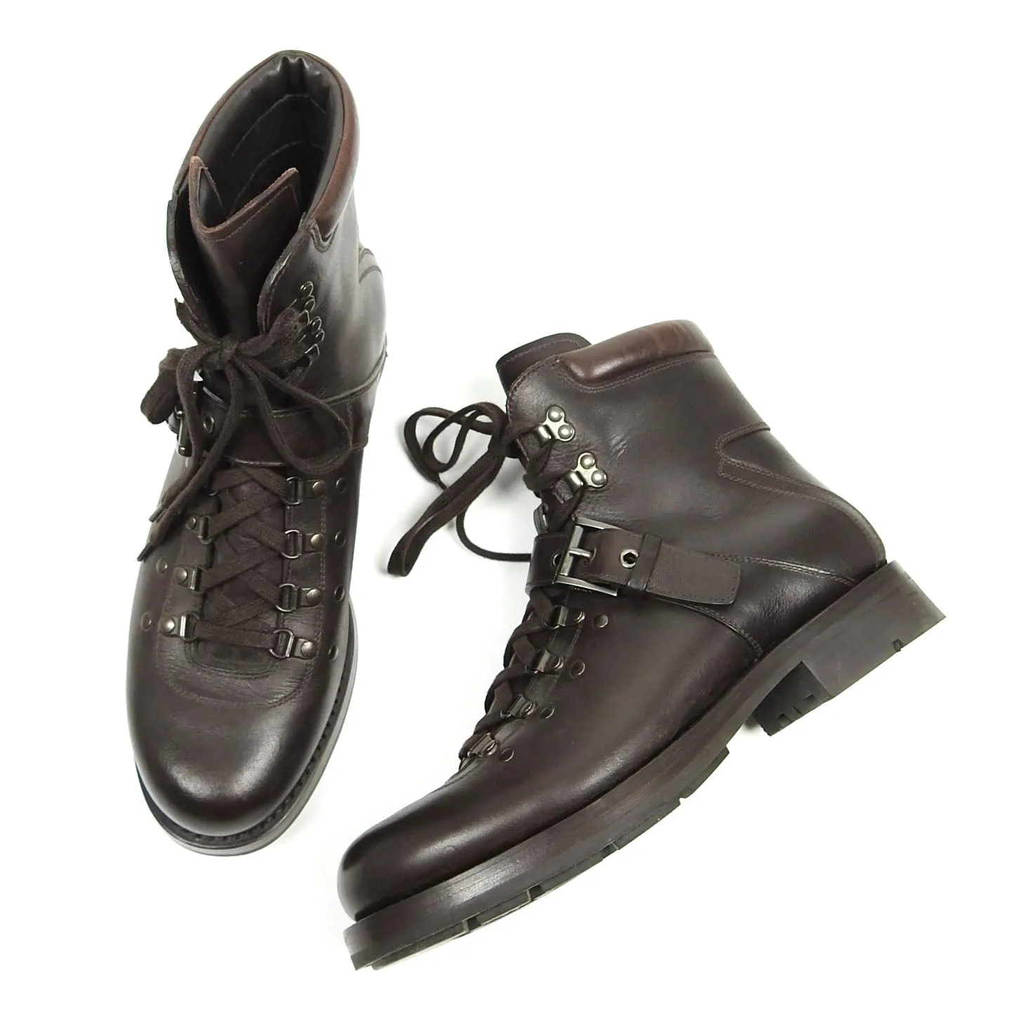 Prada Lined Hiking Boot Brown UK 7