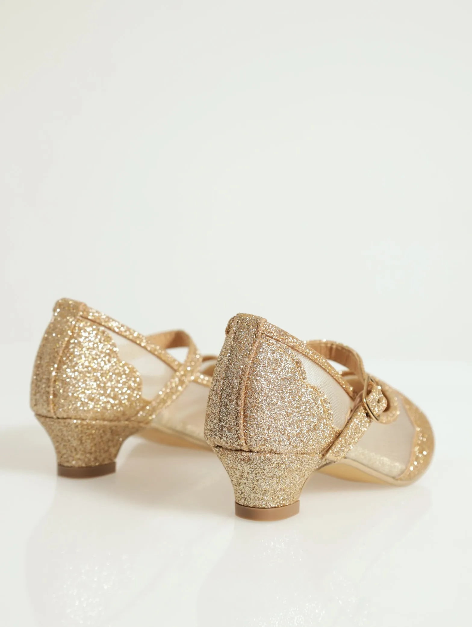Pre-Girls Mesh Heel - Gold