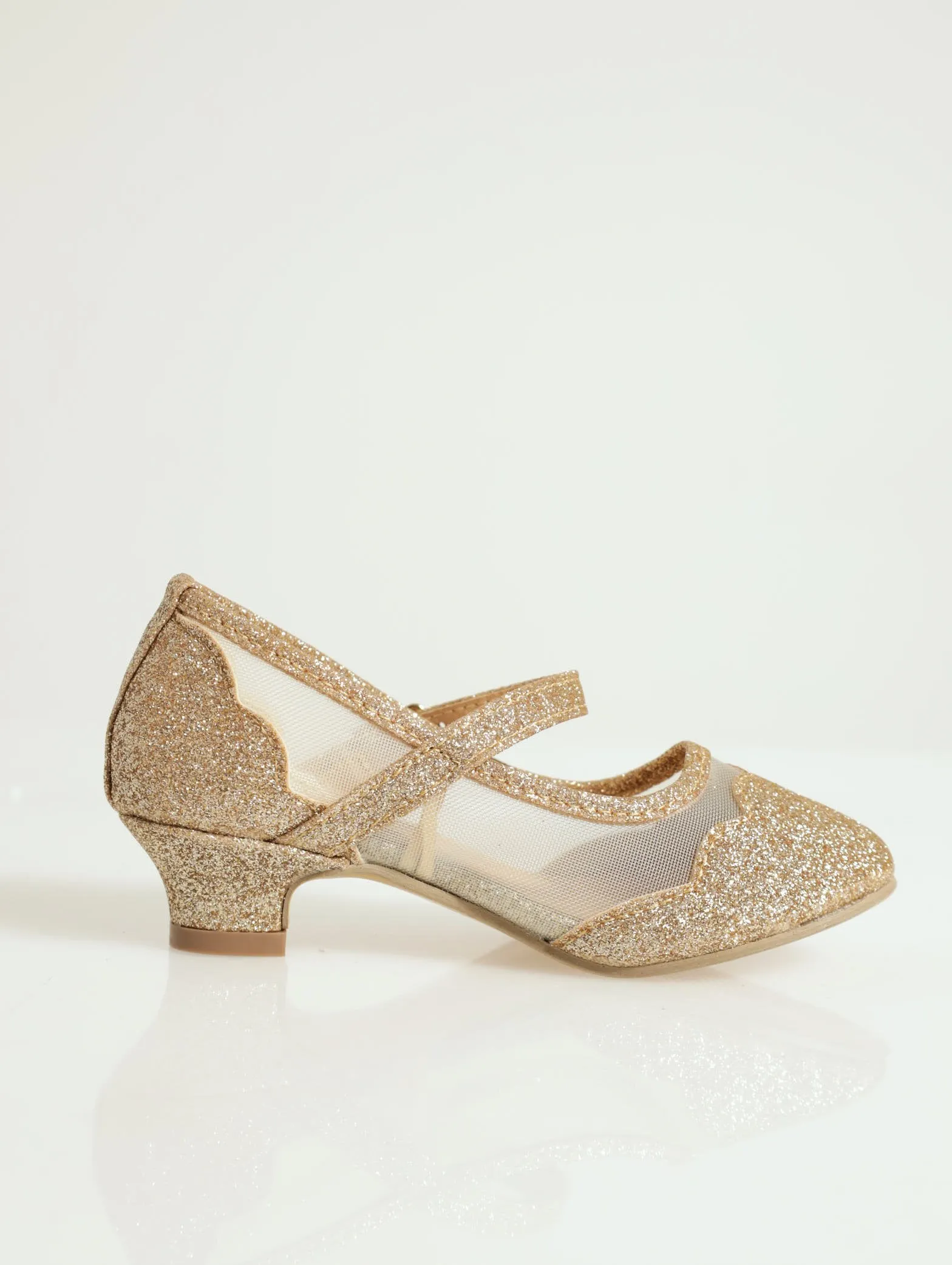 Pre-Girls Mesh Heel - Gold