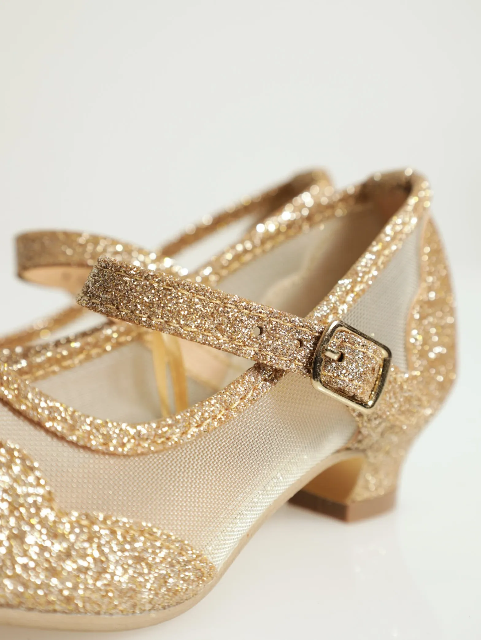 Pre-Girls Mesh Heel - Gold
