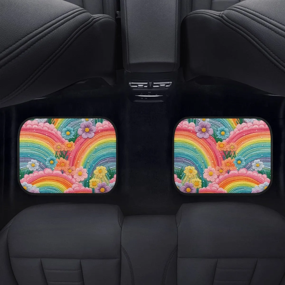 Rainbow Flowers Car Floor Mats