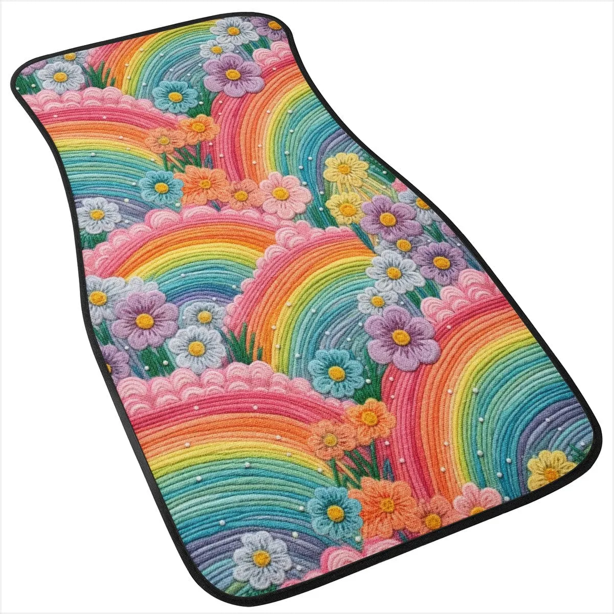 Rainbow Flowers Car Floor Mats