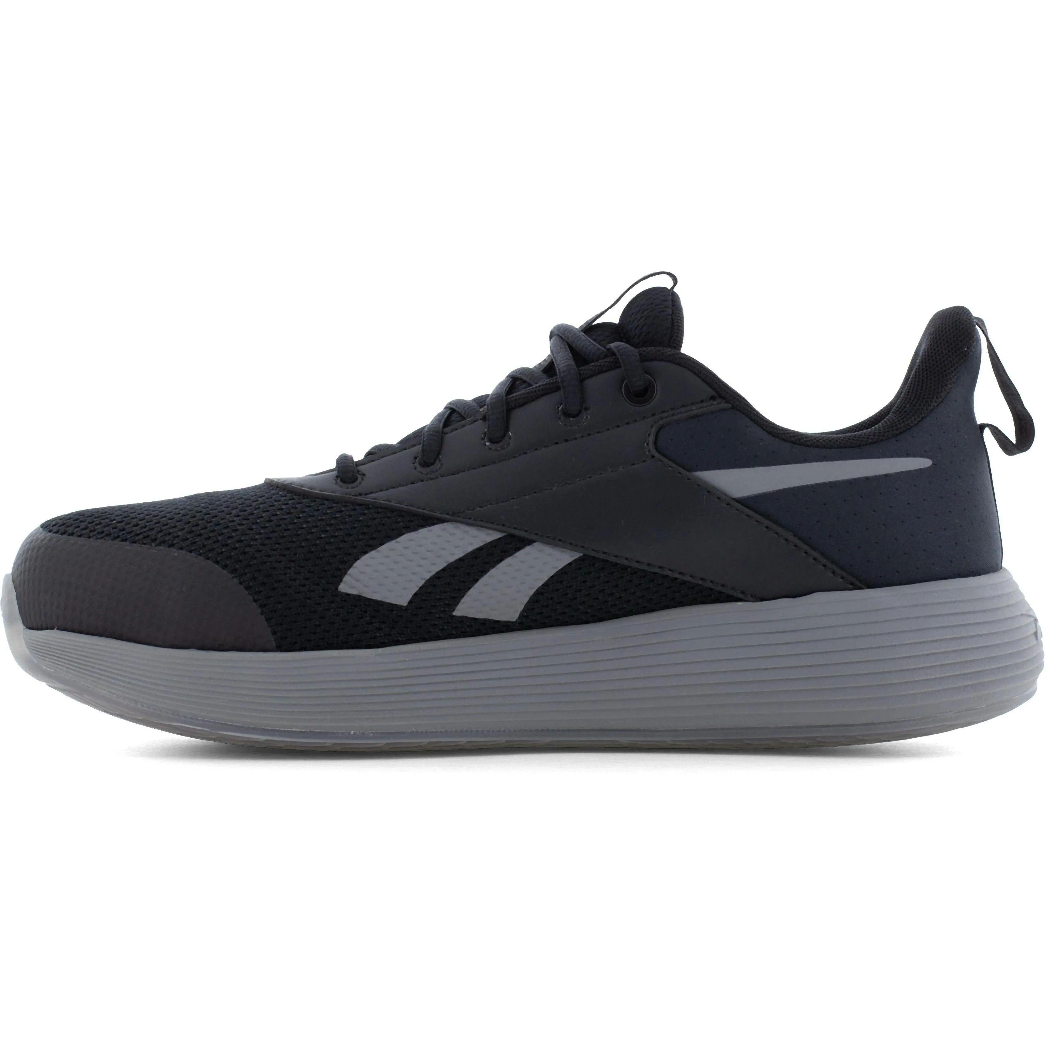 Reebok Men's DMXair Comfort  Comp Toe Athletic Work Shoe- Black- RB3607
