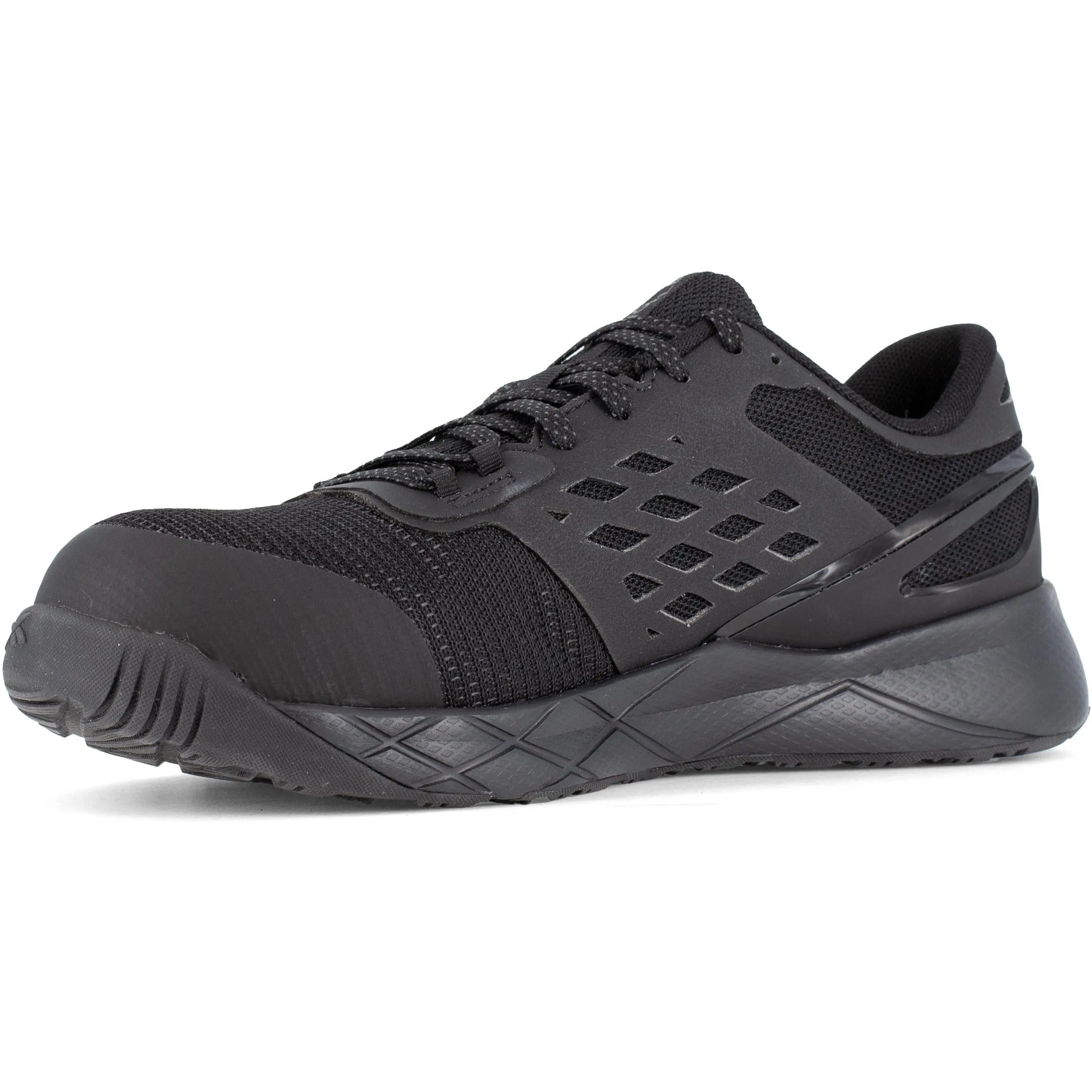 Reebok Men's Nanoflex TR Comp Toe Athletic Work Shoe- Black- RB3315