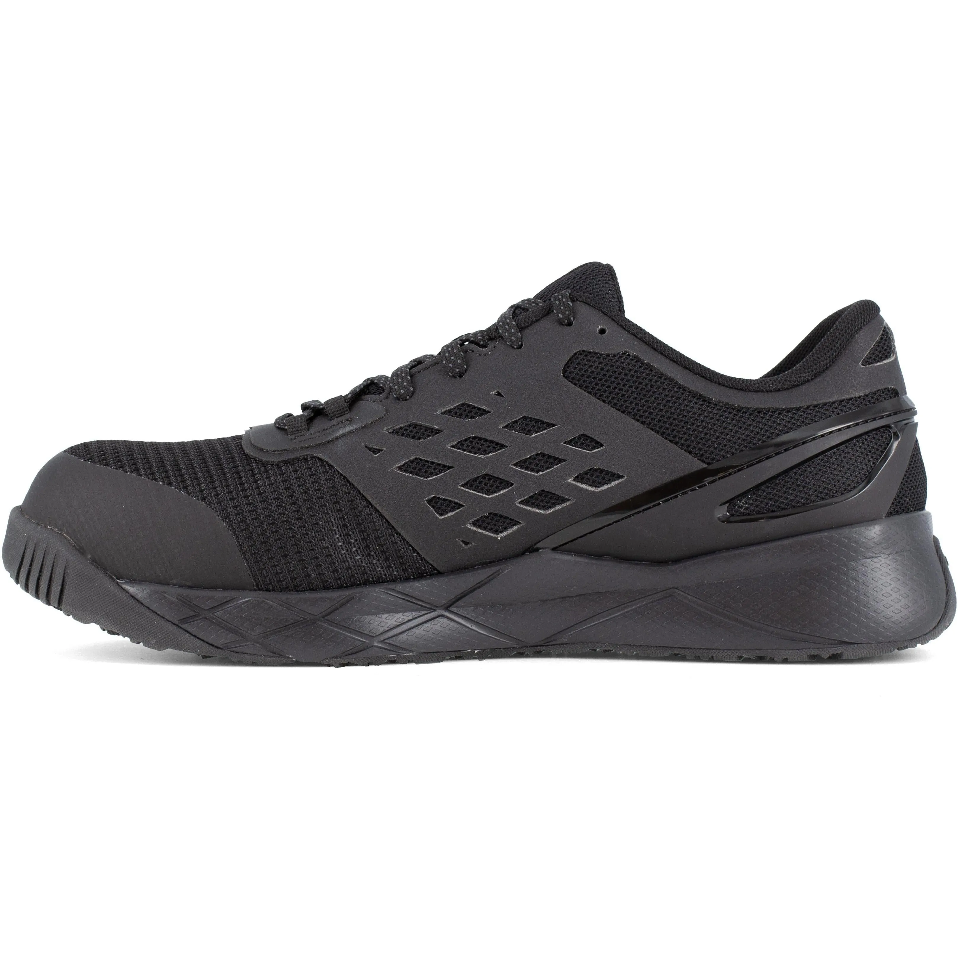 Reebok Men's Nanoflex TR Comp Toe Athletic Work Shoe- Black- RB3315