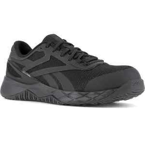 Reebok Men's Nanoflex TR Comp Toe Athletic Work Shoe- Black- RB3315