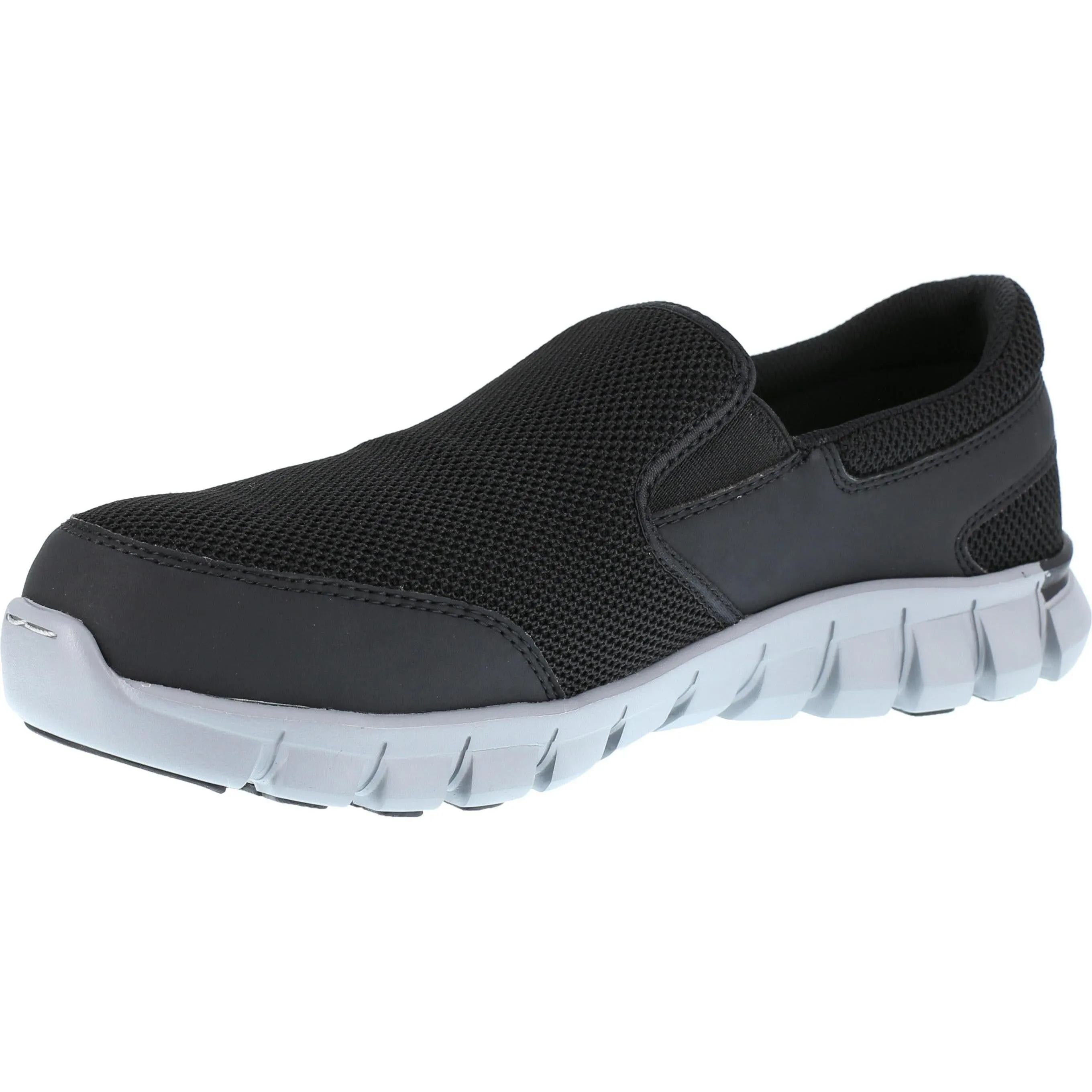 Reebok Men's Sublite Cushion Alloy Toe Athletic Work Shoe- Black- RB4037
