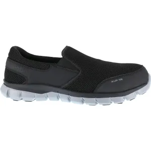 Reebok Men's Sublite Cushion Alloy Toe Athletic Work Shoe- Black- RB4037