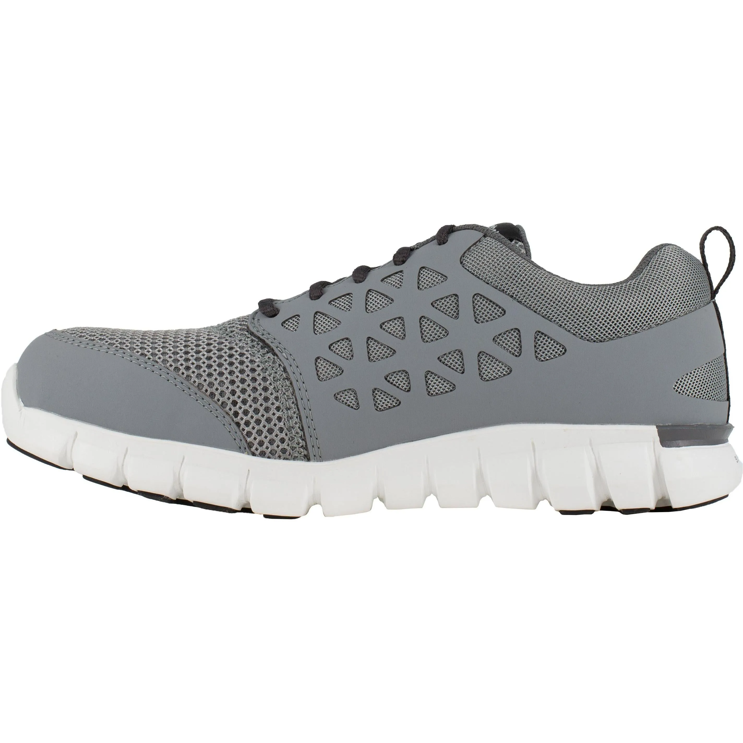 Reebok Men's Sublite Cushion Alloy Toe Athletic Work Shoe- Grey- RB4042