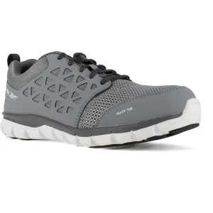 Reebok Men's Sublite Cushion Alloy Toe Athletic Work Shoe- Grey- RB4042