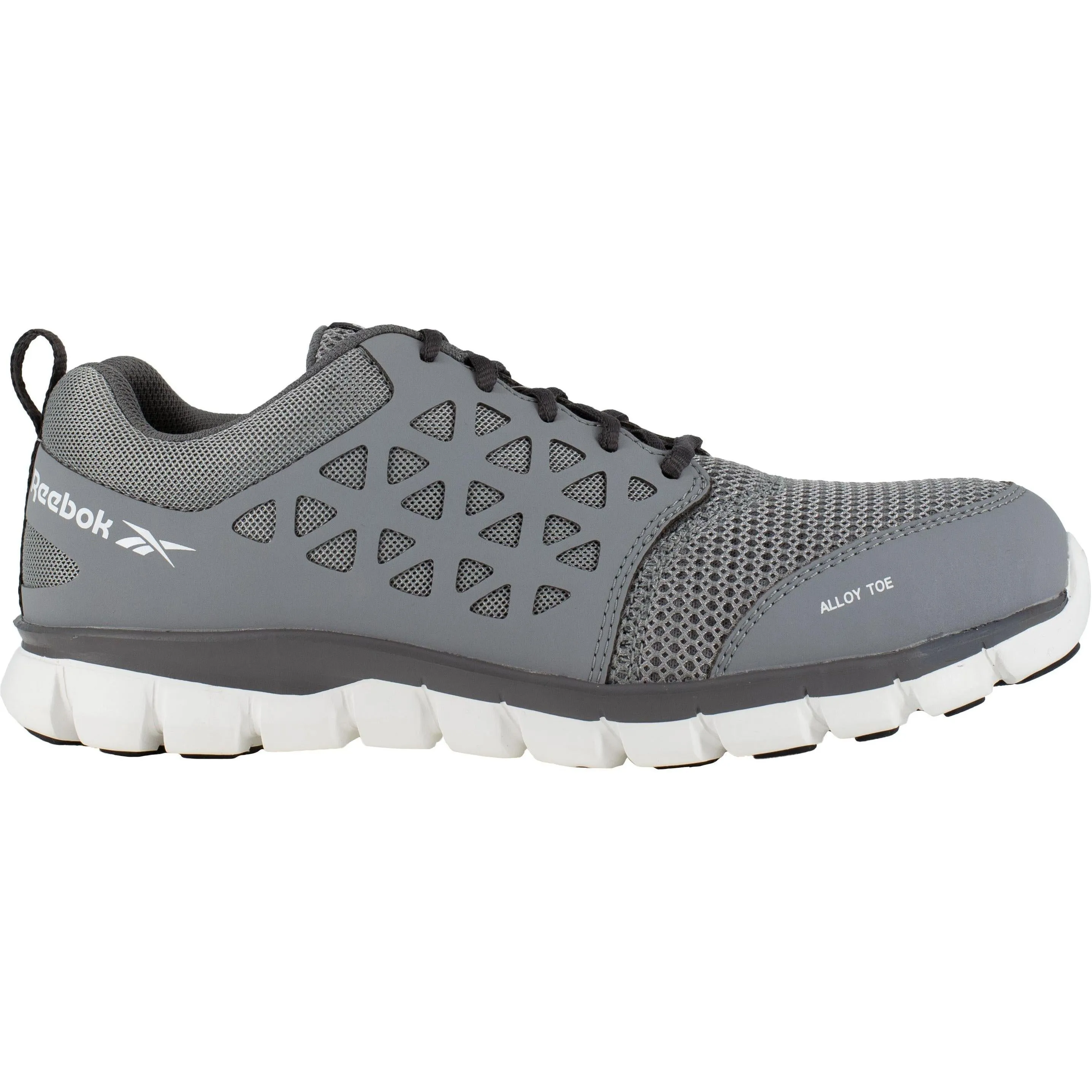 Reebok Men's Sublite Cushion Alloy Toe Athletic Work Shoe- Grey- RB4042