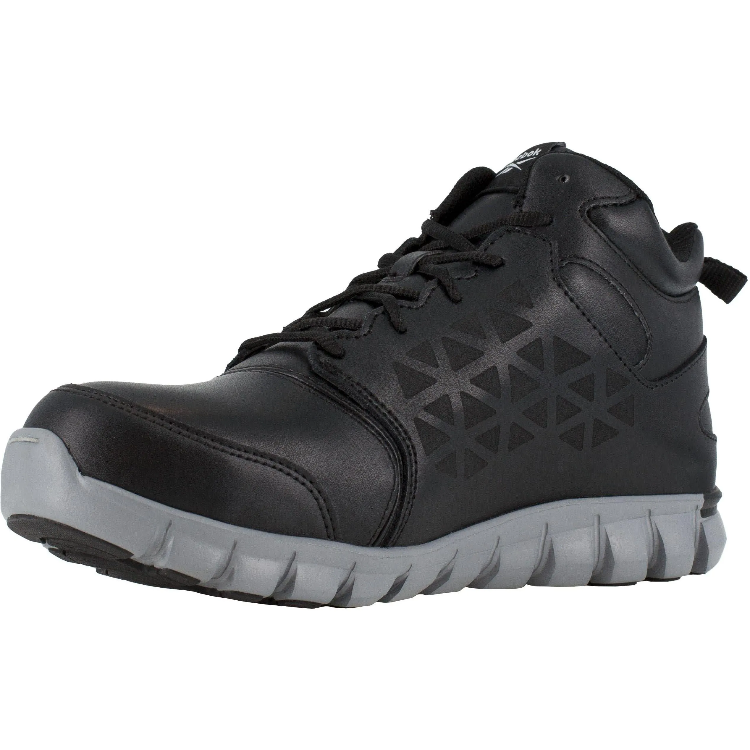 Reebok Men's Sublite Cushion Alloy Toe Metguard Athletic Work Shoe- Black- RB4143