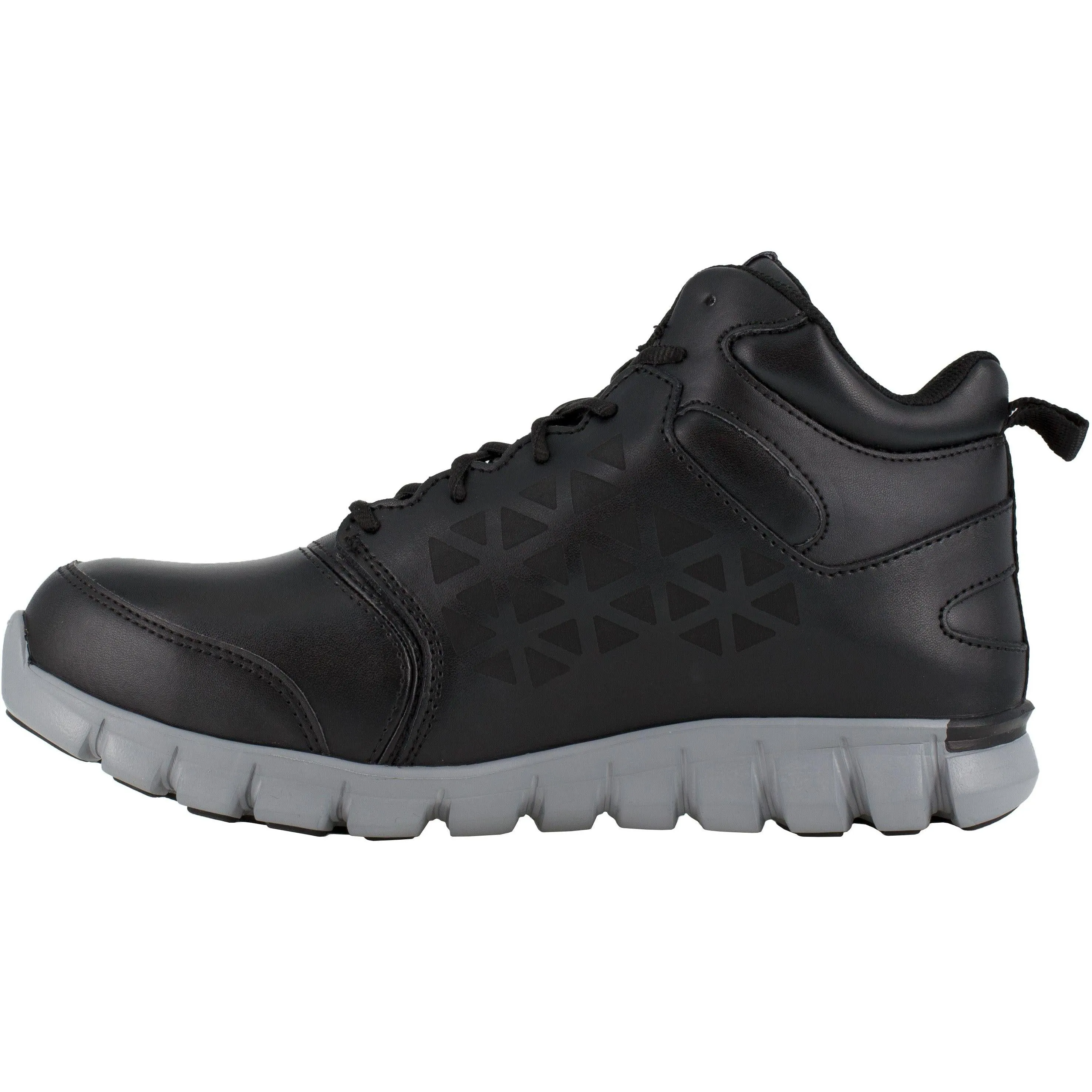 Reebok Men's Sublite Cushion Alloy Toe Metguard Athletic Work Shoe- Black- RB4143