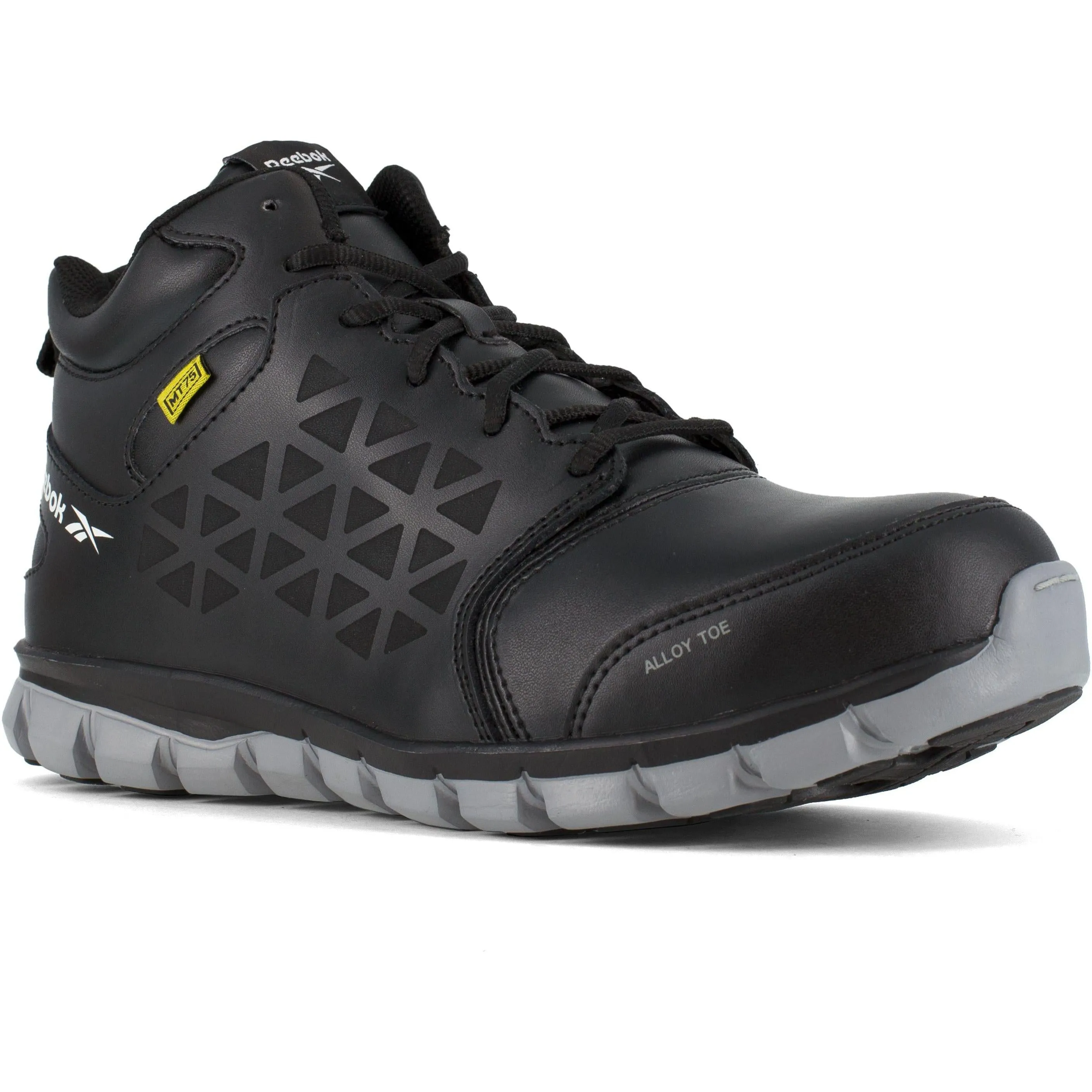 Reebok Men's Sublite Cushion Alloy Toe Metguard Athletic Work Shoe- Black- RB4143