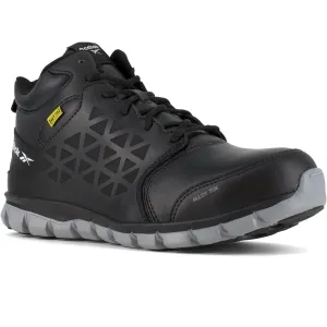 Reebok Men's Sublite Cushion Alloy Toe Metguard Athletic Work Shoe- Black- RB4143