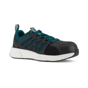 Reebok Women's Fusion Flexweave Comp Toe Athletic Work Shoe - Teal- RB314