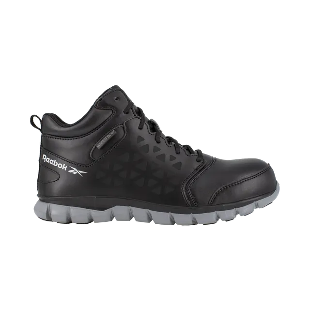 Reebok Women's Sublite Cushion Comp Toe WP Athletic Work Shoe - Black - RB414