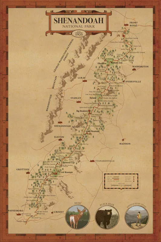 Shenandoah National Park Map