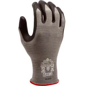 Showa AC800 ANSI A4 Cut Resistant Glove, Microporous Nitrile Coating, 18 Gauge HPPE Anti-Static Conductive Yarn Liner