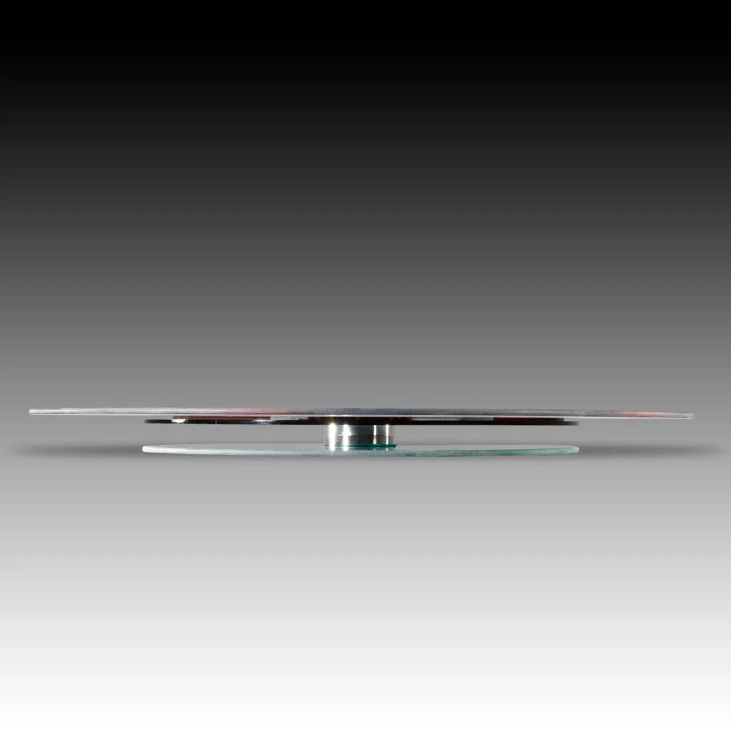 Silver 25th Anniversary <br>Glass Table Spinner 17.75"