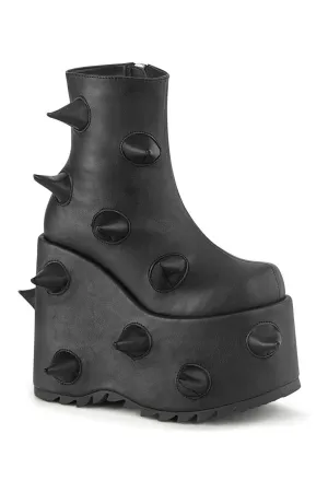SLAY-77 Ankle Boot | Black Faux Leather