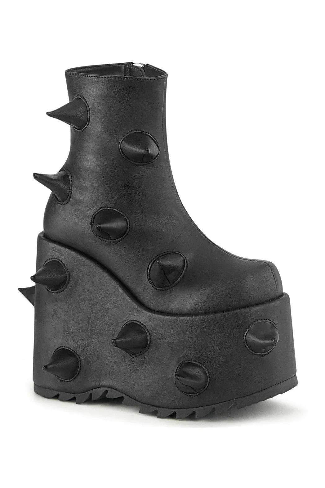 SLAY-77 Ankle Boot | Black Faux Leather