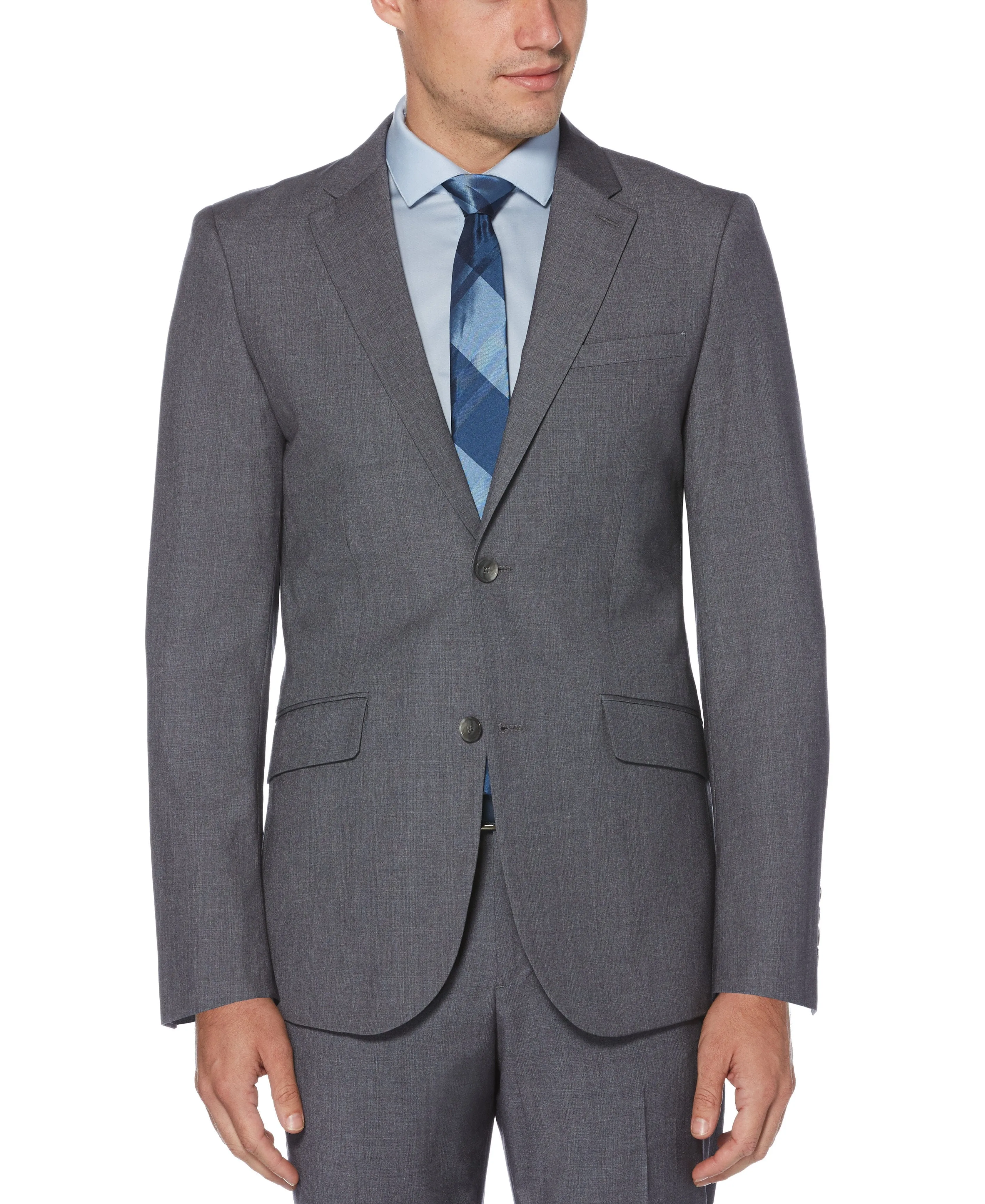 Slim Fit Plaid Jacket