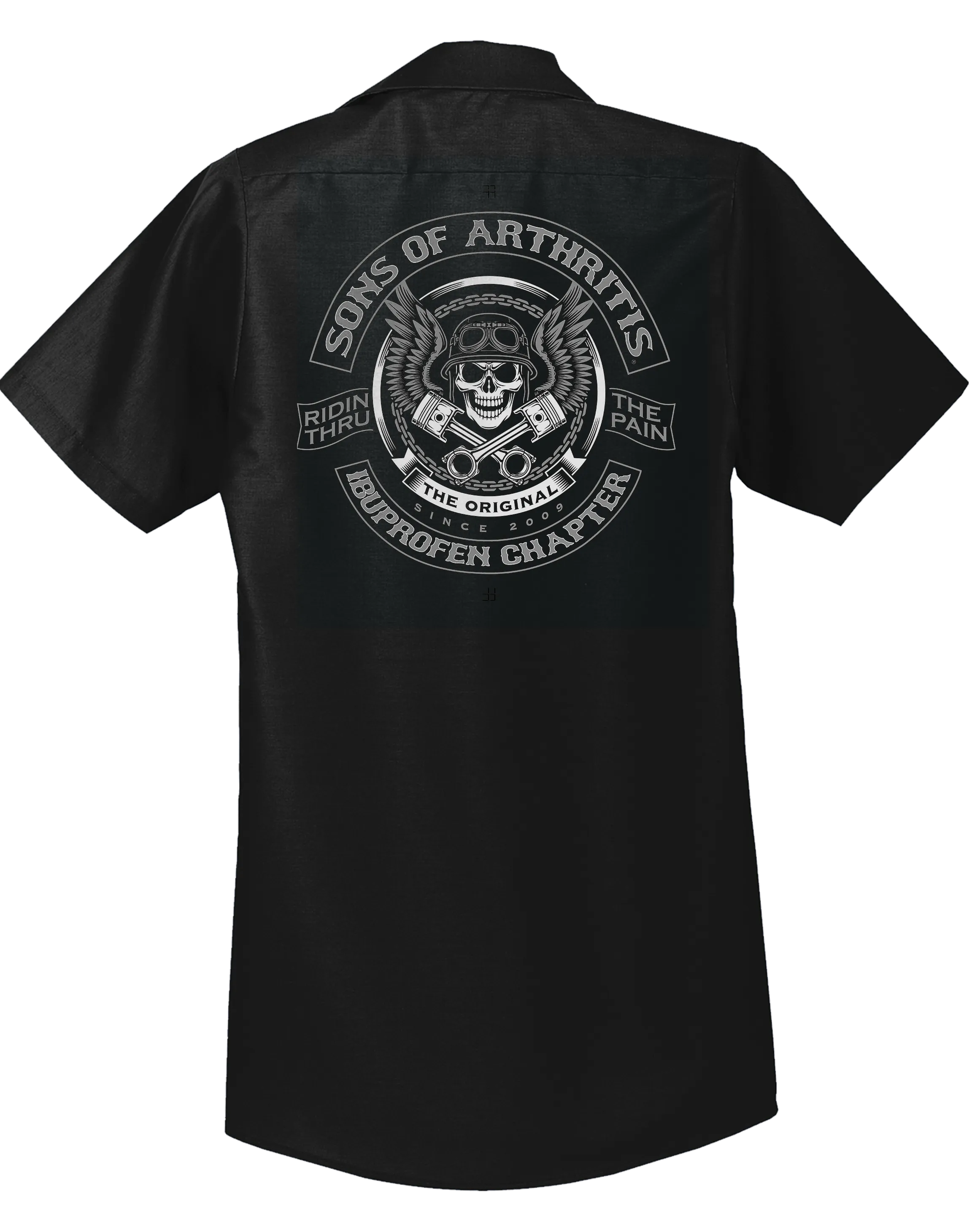 Sons of Arthritis Skull & Pistons Work Shirt