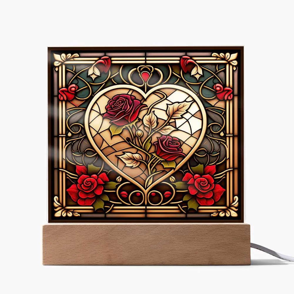 Soulmate Heart Square Acrylic Plaque, Romantic Gift