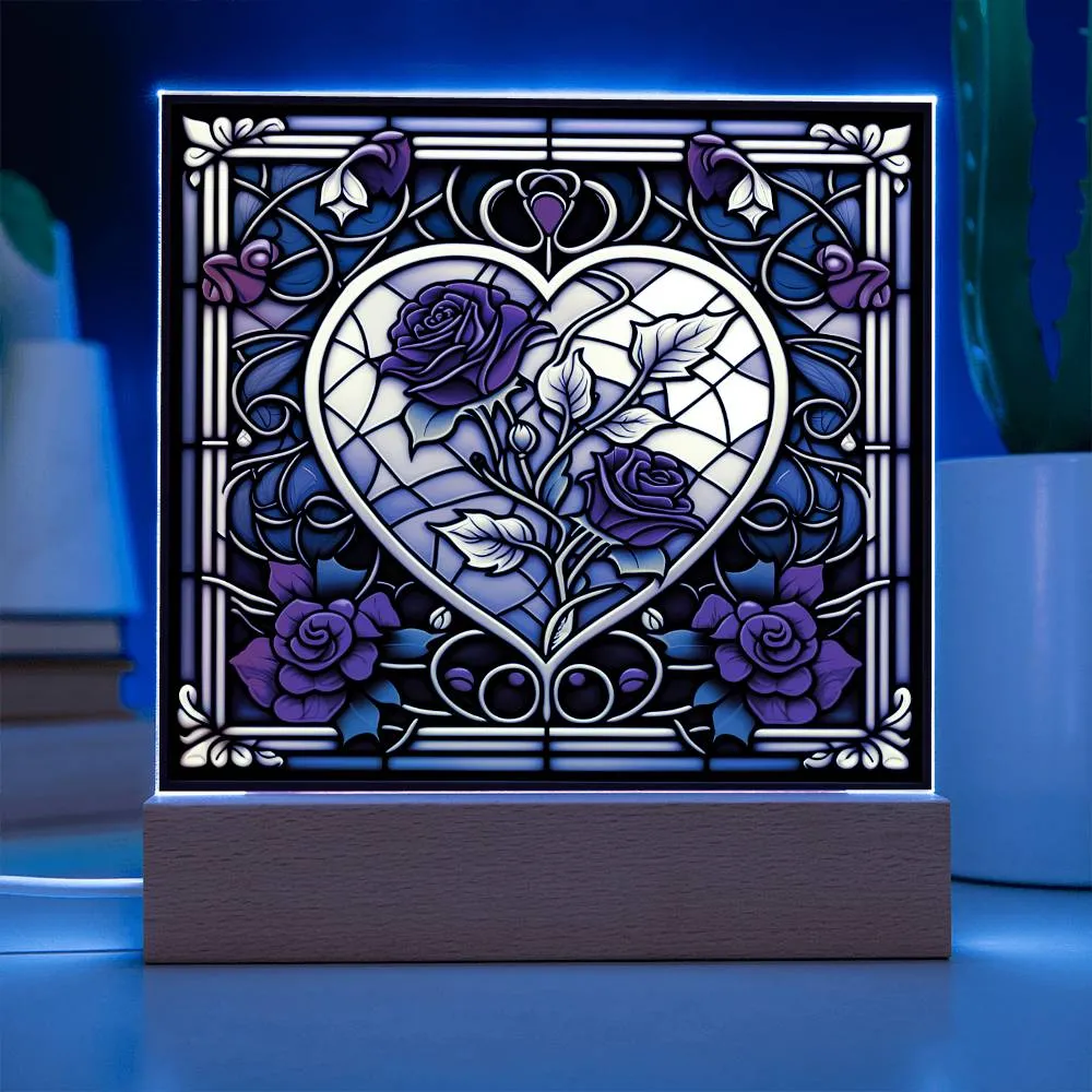 Soulmate Heart Square Acrylic Plaque, Romantic Gift