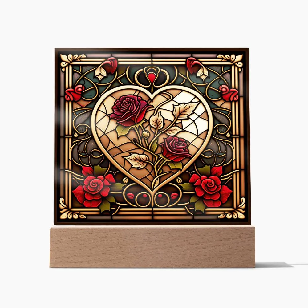 Soulmate Heart Square Acrylic Plaque, Romantic Gift