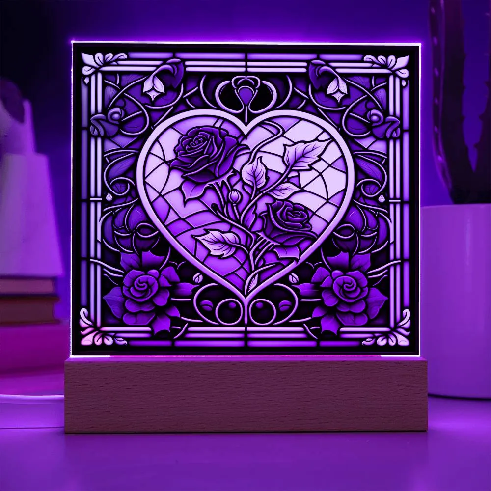 Soulmate Heart Square Acrylic Plaque, Romantic Gift