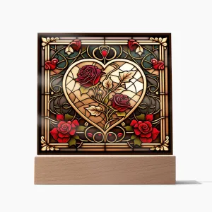 Soulmate Heart Square Acrylic Plaque, Romantic Gift