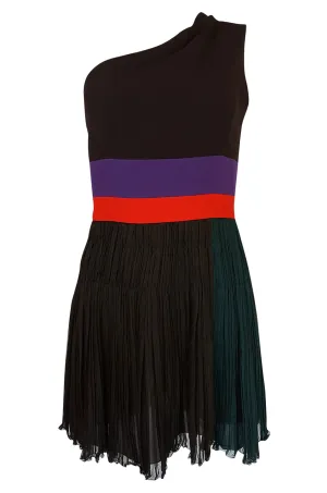 Spring 2005 Prada Runway Look 22 One Shoulder Color Block Dress