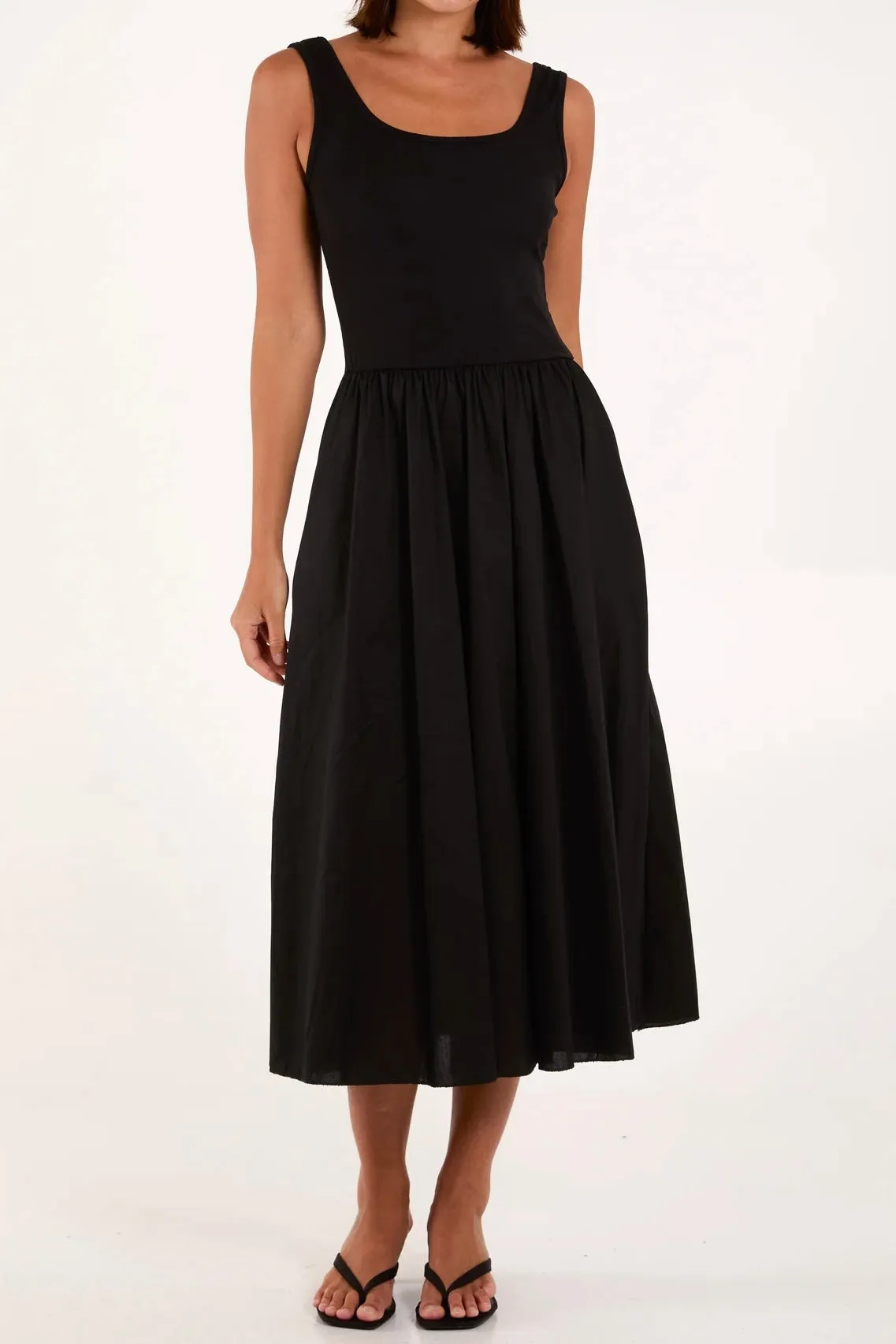 Stone Broderie Anglaise Vest Pocket Dress